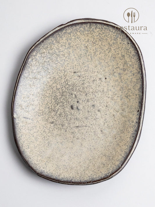 Noir Terra Asymmetry Dinner Plate