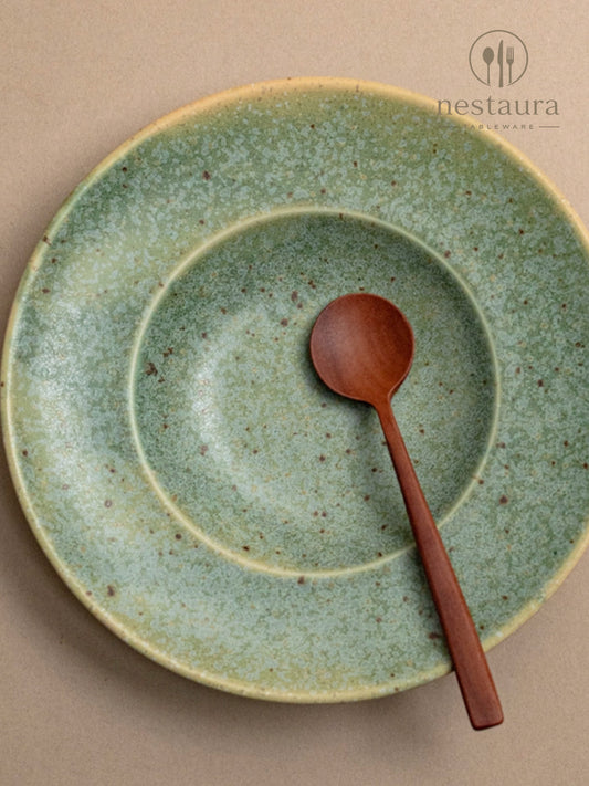 Verdant Mist Ceramic Soup Dish
