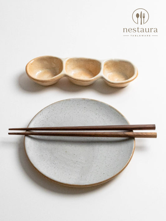 Trio Fold Handmade Snack Dish