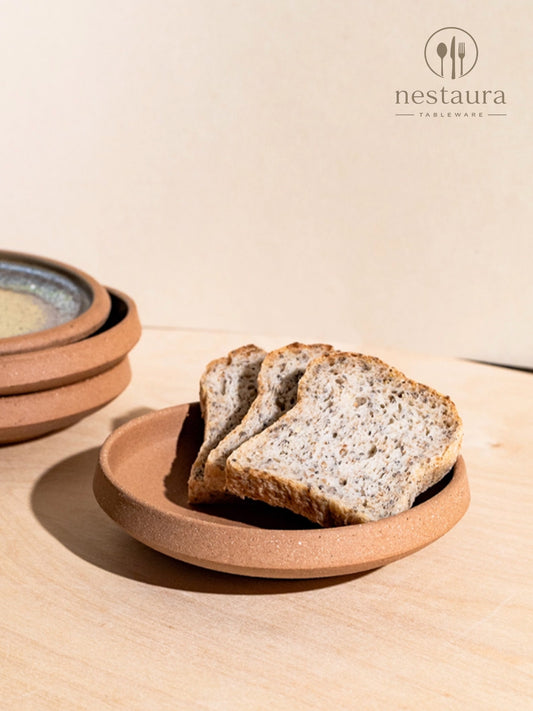 Clay Drift Unglazed Slant Bowl